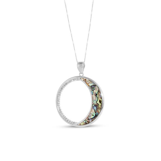 Eclipse Necklace by Tiffany Rice - Dune Silver - Abalone