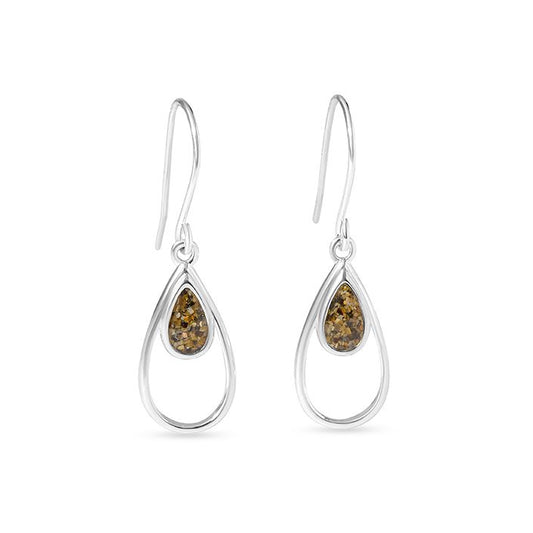 Teardrop Ripple Earrings - Petite - Abalone
