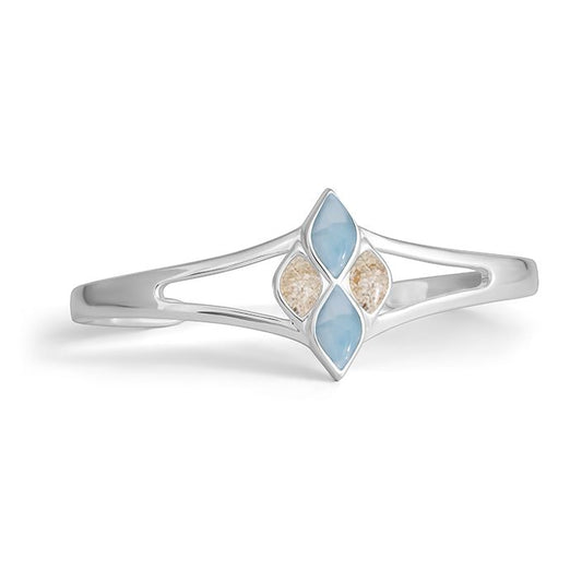 Tidepoint Cuff Bracelet - Larimar & Sand from Beaches of Cape Cod