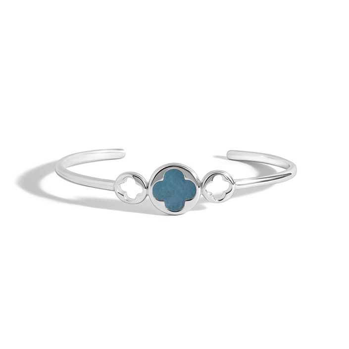 Water Clover Cuff Bracelet - Gold Sandstone
