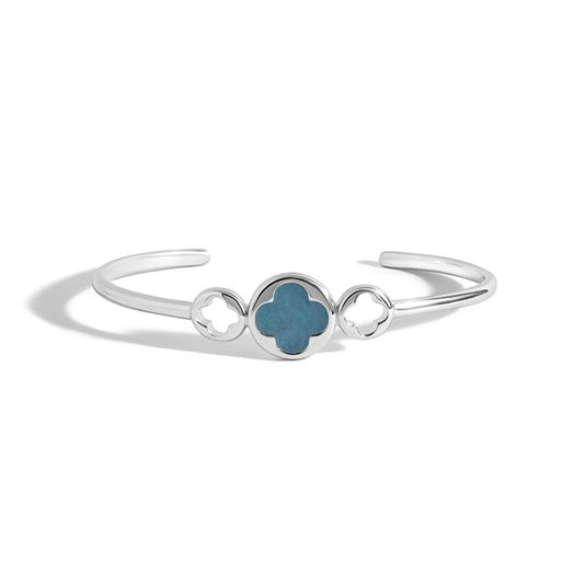 Water Clover Cuff Bracelet - Gold Sandstone