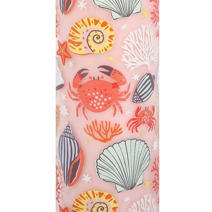 Pastel Shell Print Coconut & Sea Salt Coastal Tube Candle