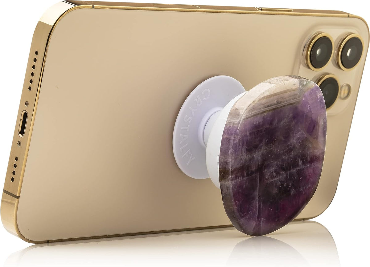 CRYSTALFY - Amethyst Phone Grip Holder