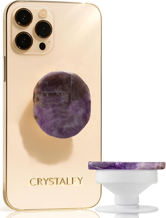 CRYSTALFY - Amethyst Phone Grip Holder