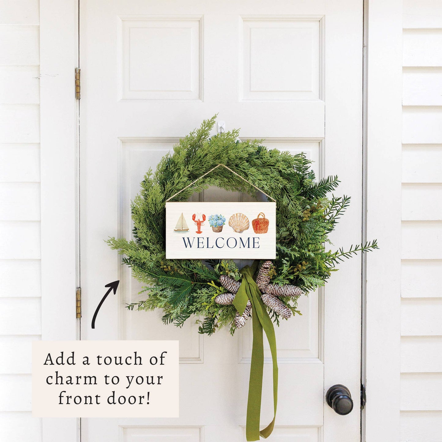 Coastal Icons Welcome Twine Sign
