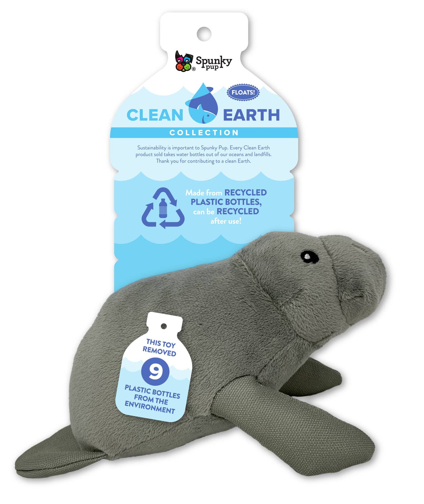 Spunky Pup - Clean Earth Recycled Plush Toys - 100% Sustainable: Large / Turtle