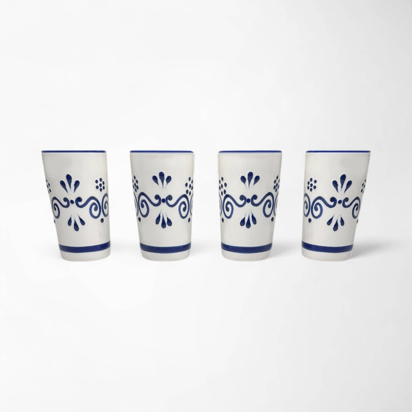 VILLA 318 - Set of 4, Tequila Shot Glasses, Made in Mexico, Fiesta