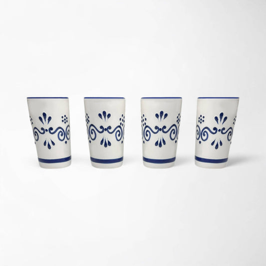 VILLA 318 - Set of 4, Tequila Shot Glasses, Made in Mexico, Fiesta