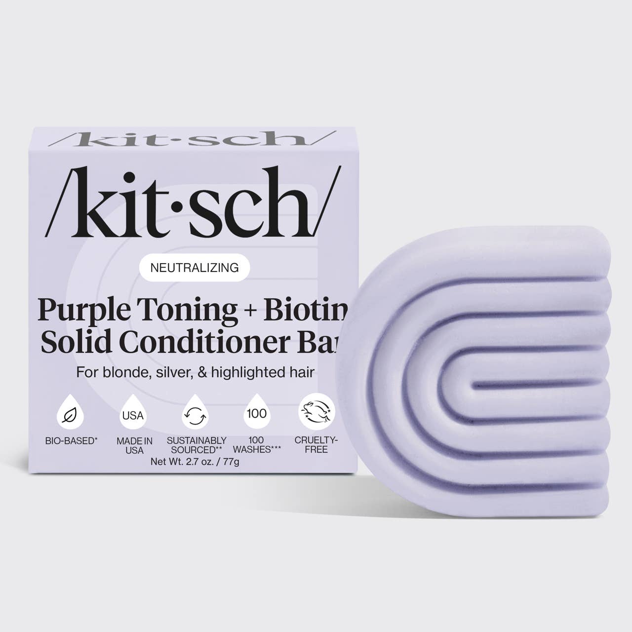 KITSCH - Purple Toning Conditioner Bar for Color-Treated & Grey Hair