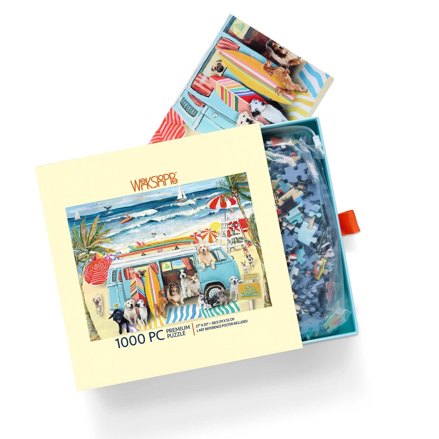 WerkShoppe - Doggie Surf School 1000 Piece Puzzle