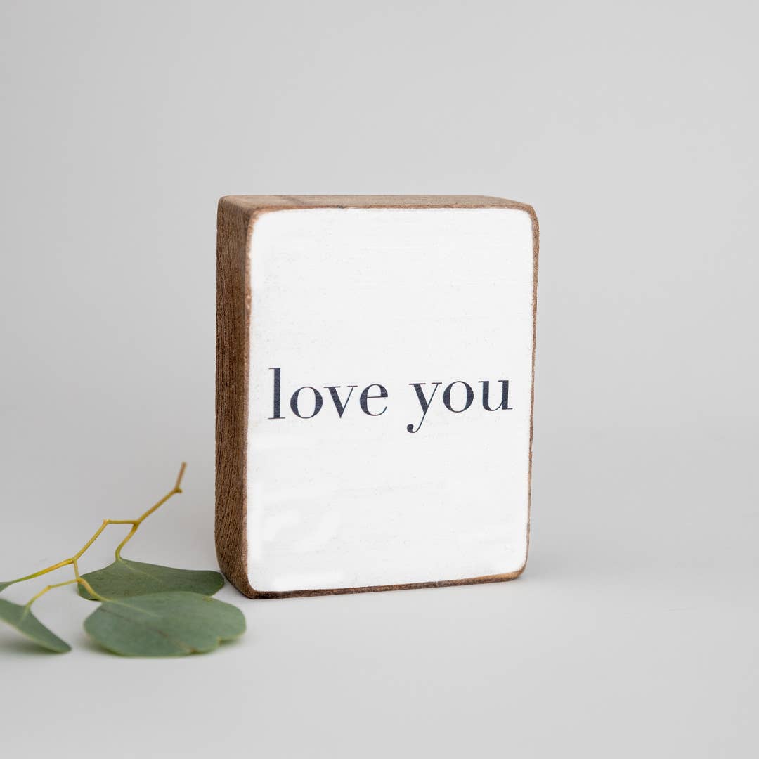 Rustic Marlin - Love You Decorative Wooden Block