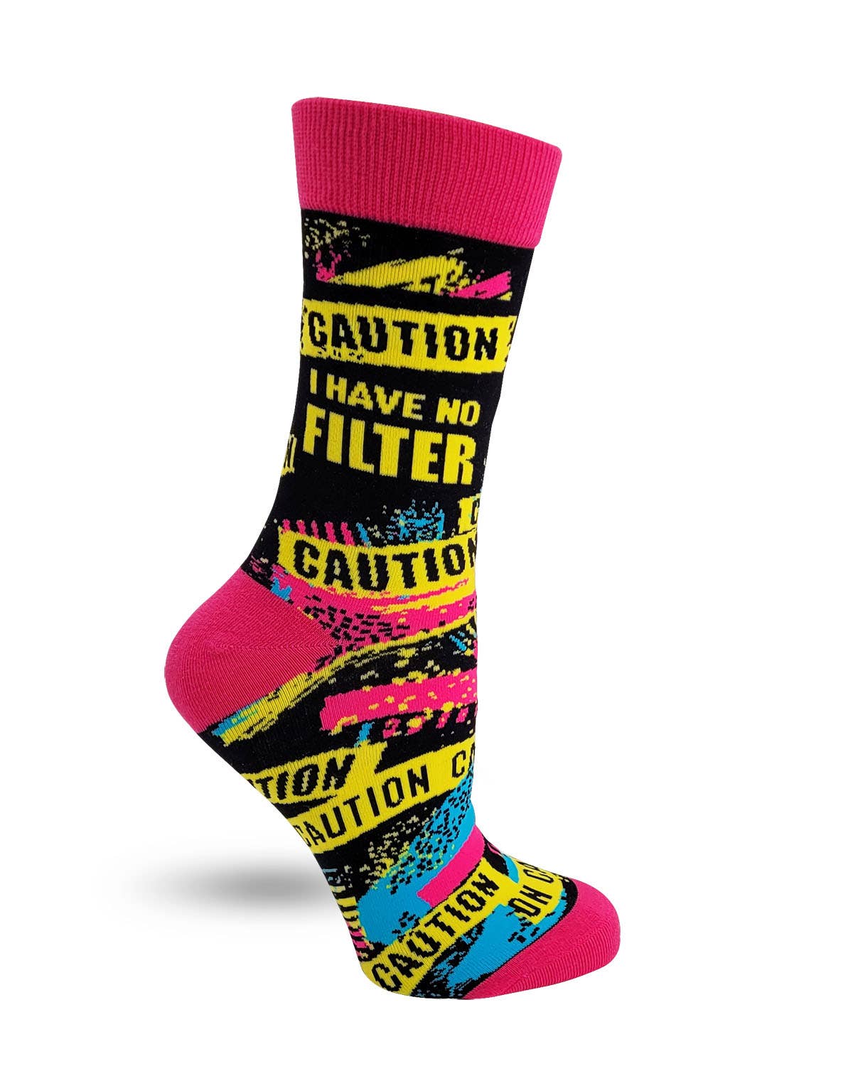 Fabdaz - Caution I Have No Filter Women's Crew Socks