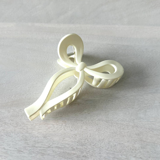 Bow Claw Coquette Hair Clip Accessory White