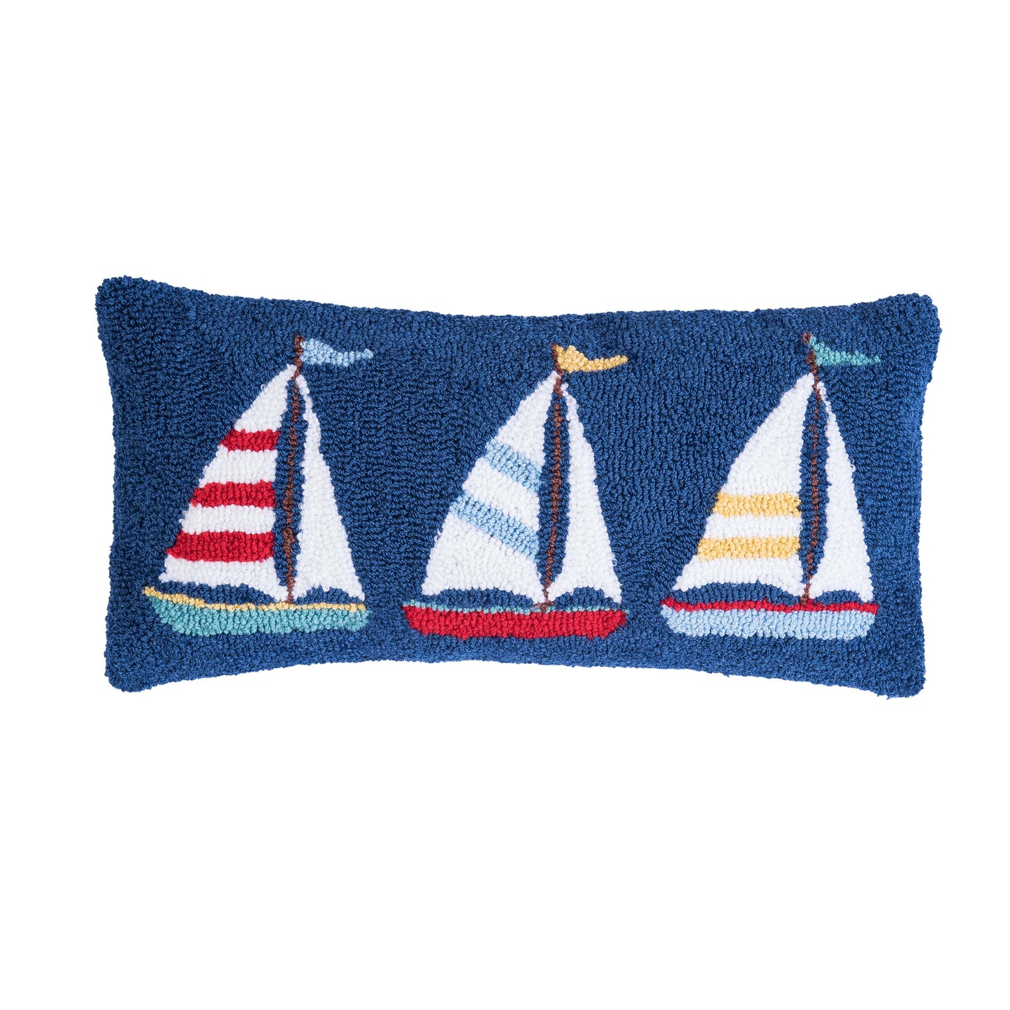 Coastal Sailboat Trio Throw Pillow
