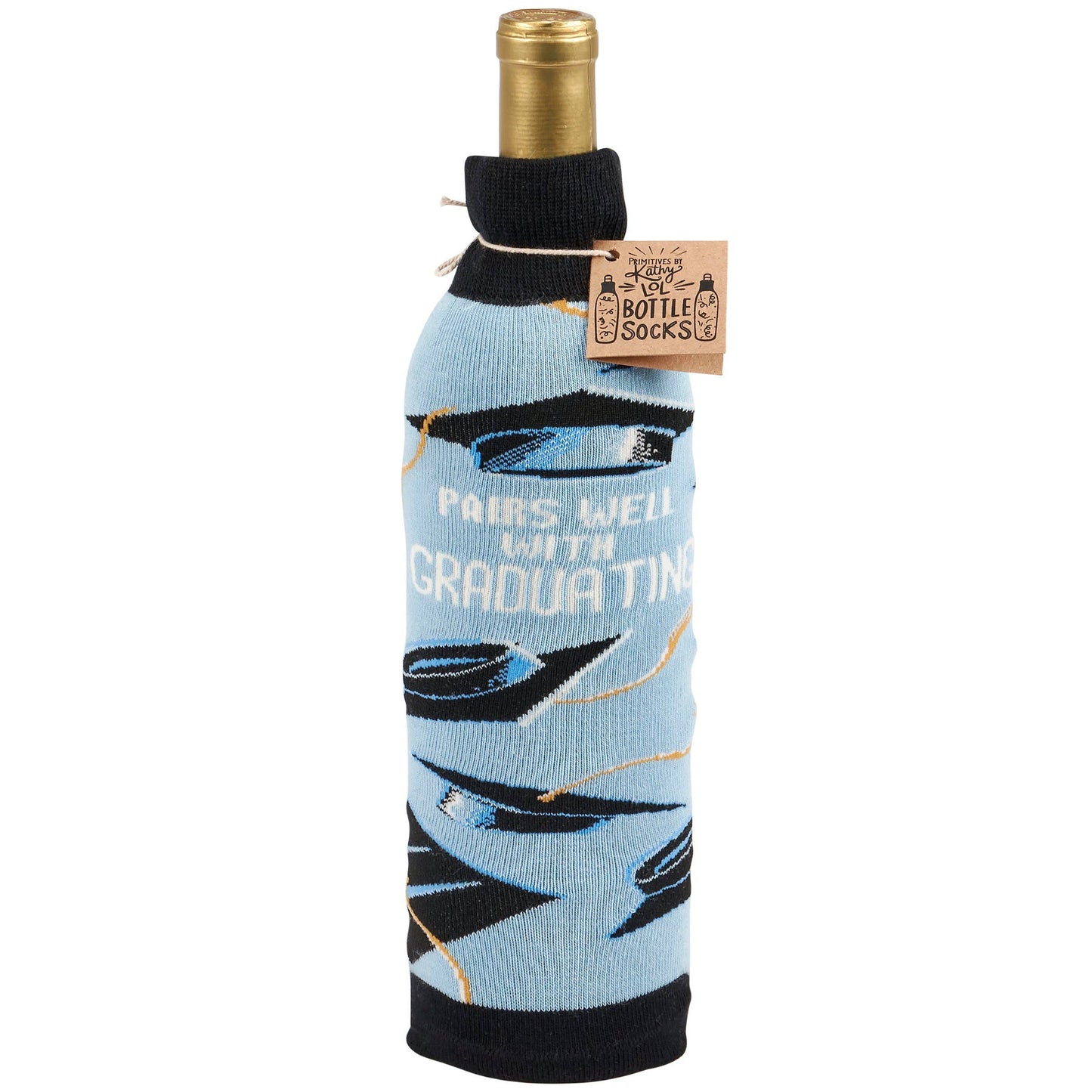 Pairs Well With Graduating Bottle Sock