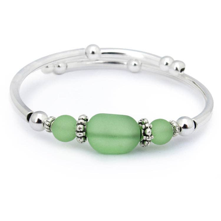 Peridot Sea Glass Bracelet