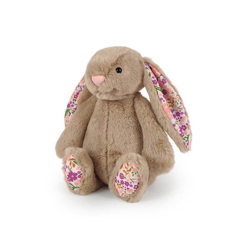 Auraquise - Spring Easter Floral Plush Bunny White