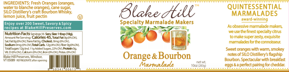 Blake Hill Preserves - Orange & Bourbon Marmalade