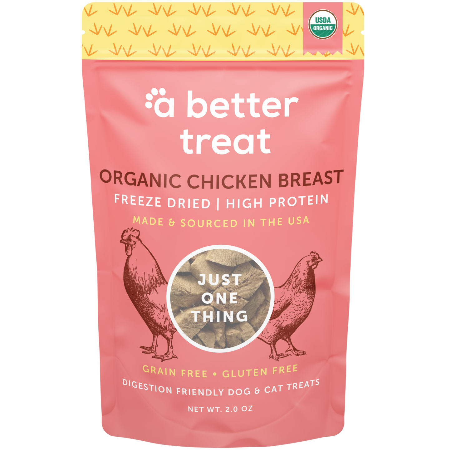 A Better Treat - Organic Freeze Dried Chicken Breast Dog and Cat Treats