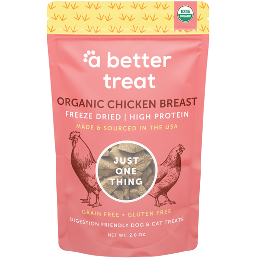 A Better Treat - Organic Freeze Dried Chicken Breast Dog and Cat Treats