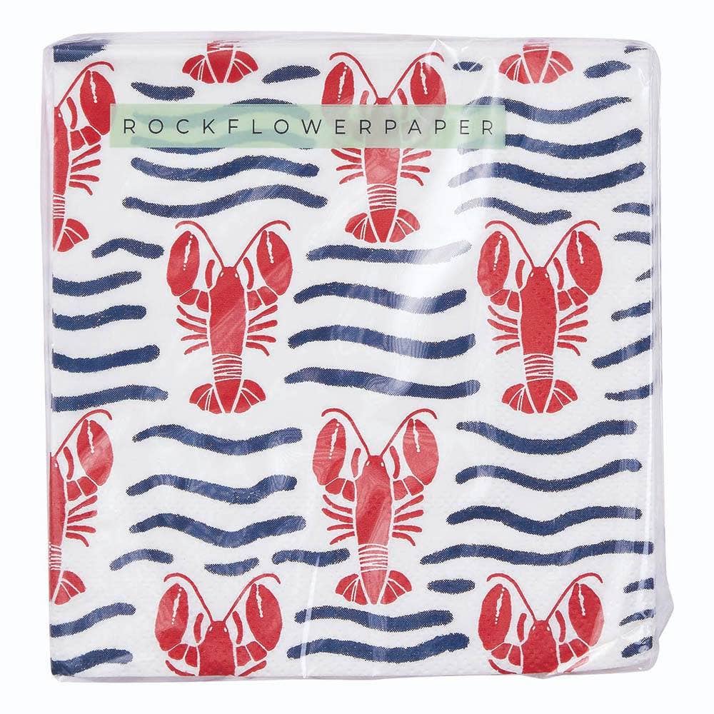 Lobster Waves Paper Cocktail Napkins (Pack of 25)