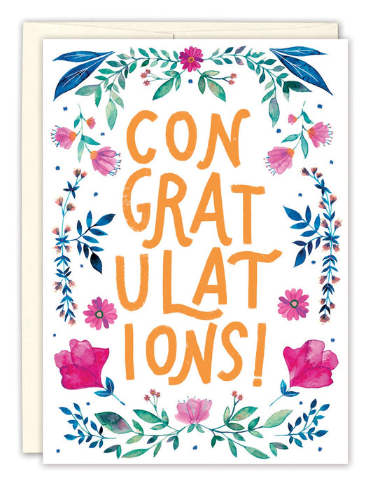 Biely & Shoaf - Congrats Floral Graduation Card