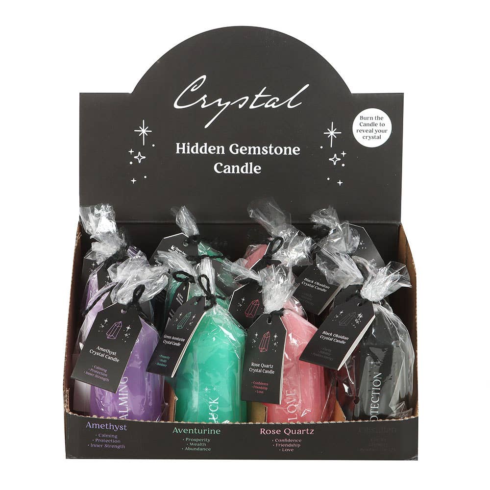 Small Hidden Crystal Candles in Display