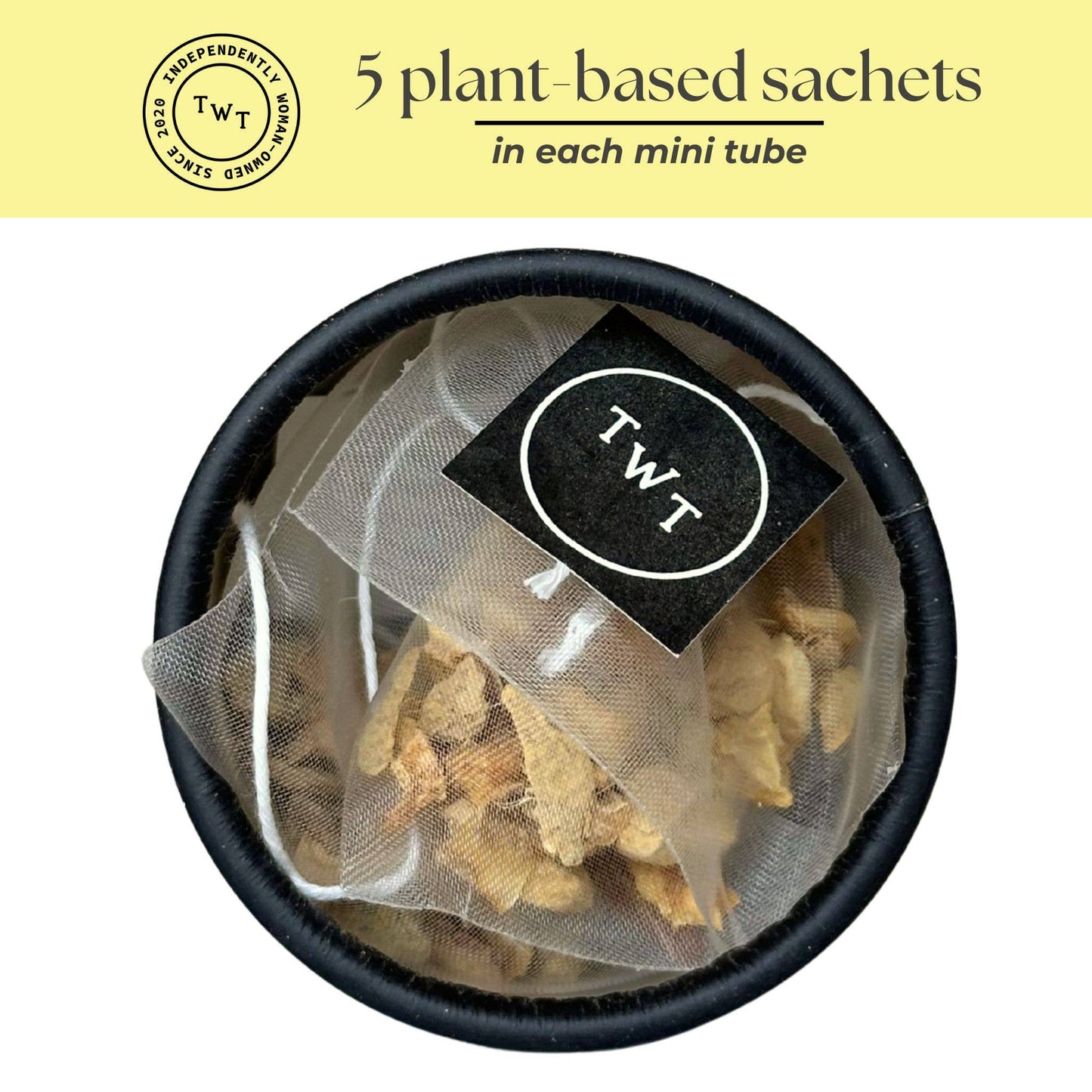Tea with Tae - Lemon Ginger Herbal Mini Tube Gift (5 tea bags)