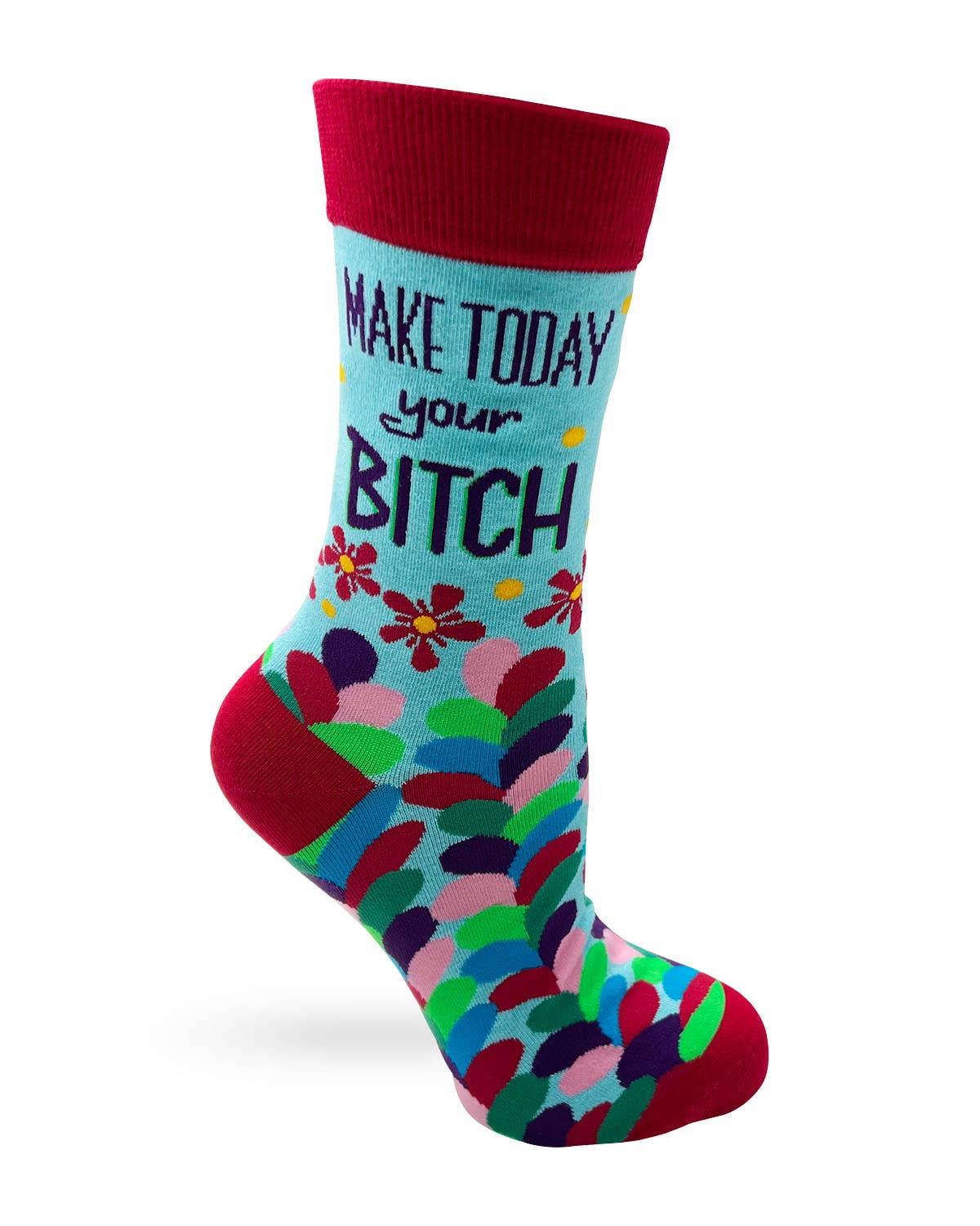 Fabdaz - Make Today Your Bitch Ladies' Novelty Crew Socks