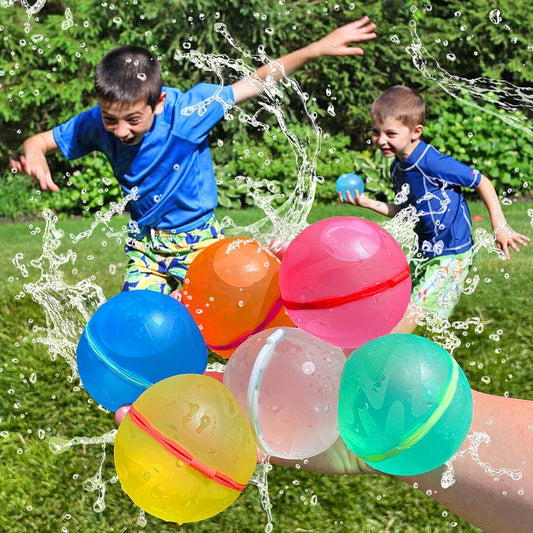 Magnetic Reusable Water Balloons Quick Fill Refillable: 6 pcs set