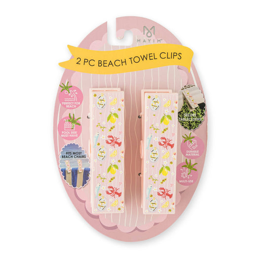 Core Home - 2pk Beach Towel Clips - Coastal Summer