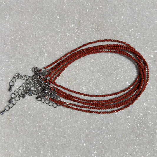 Natural Red Jasper Anklets
