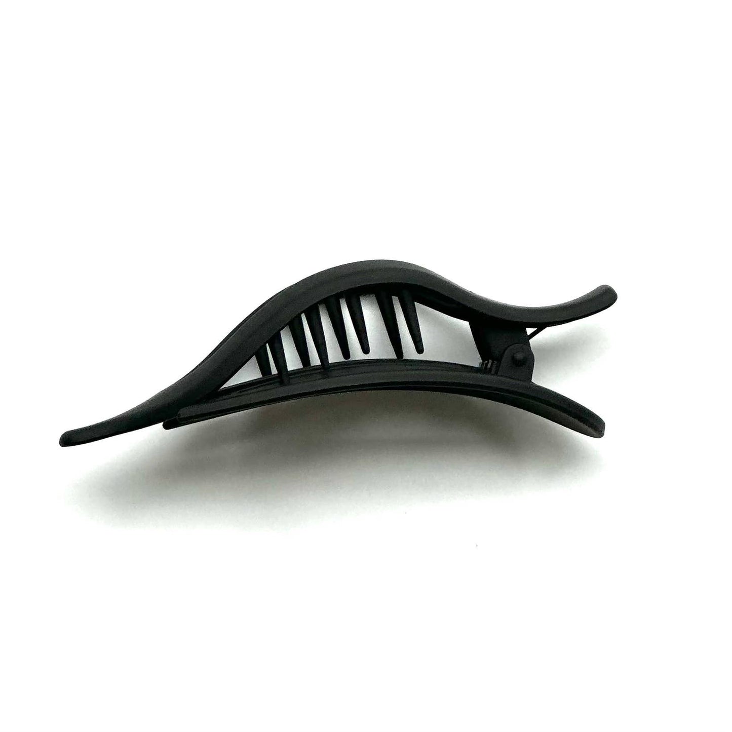 Large Wide Flat Lay Down Hair Clip Matte Black