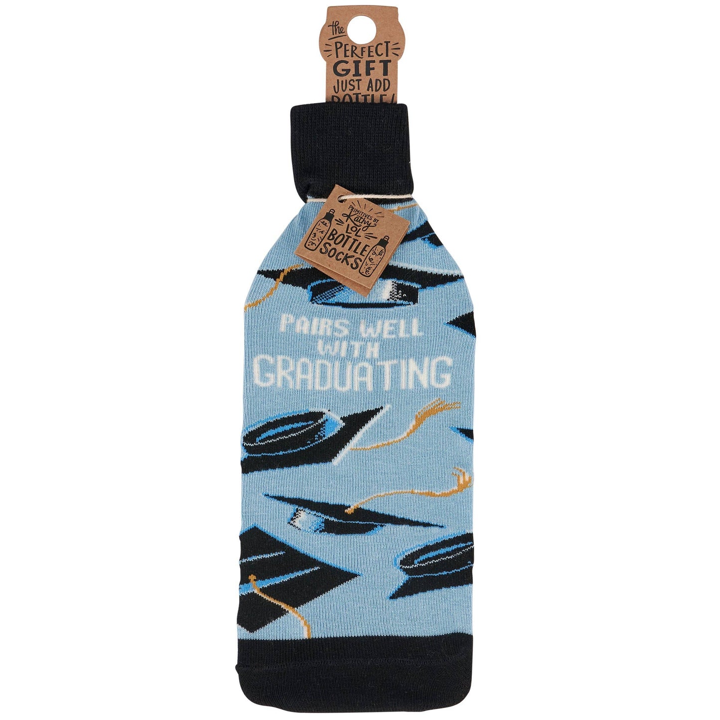 Pairs Well With Graduating Bottle Sock