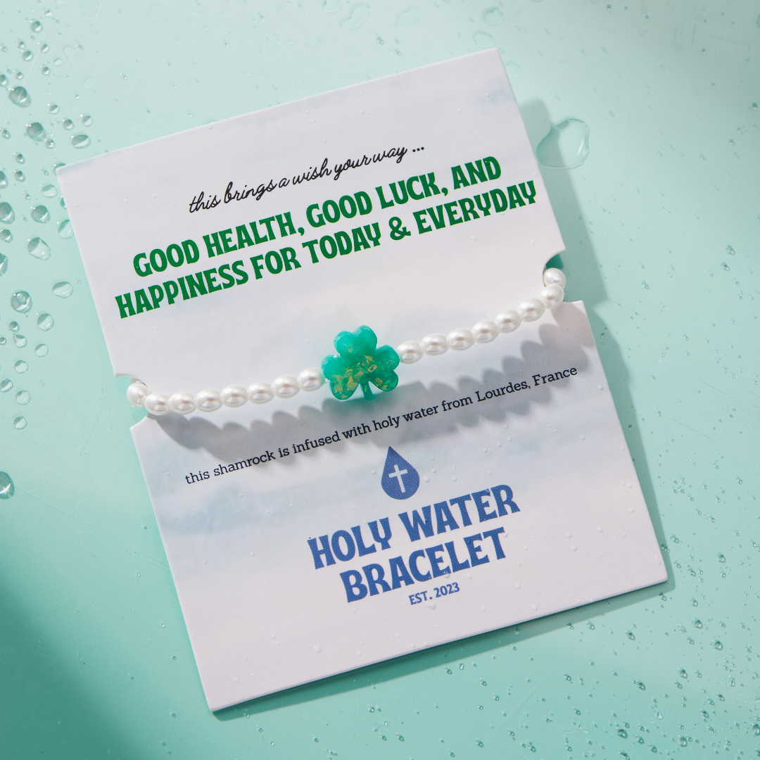 Holy Water Bracelet - HOLY WATER LUCKY SHAMROCK BRACELET
