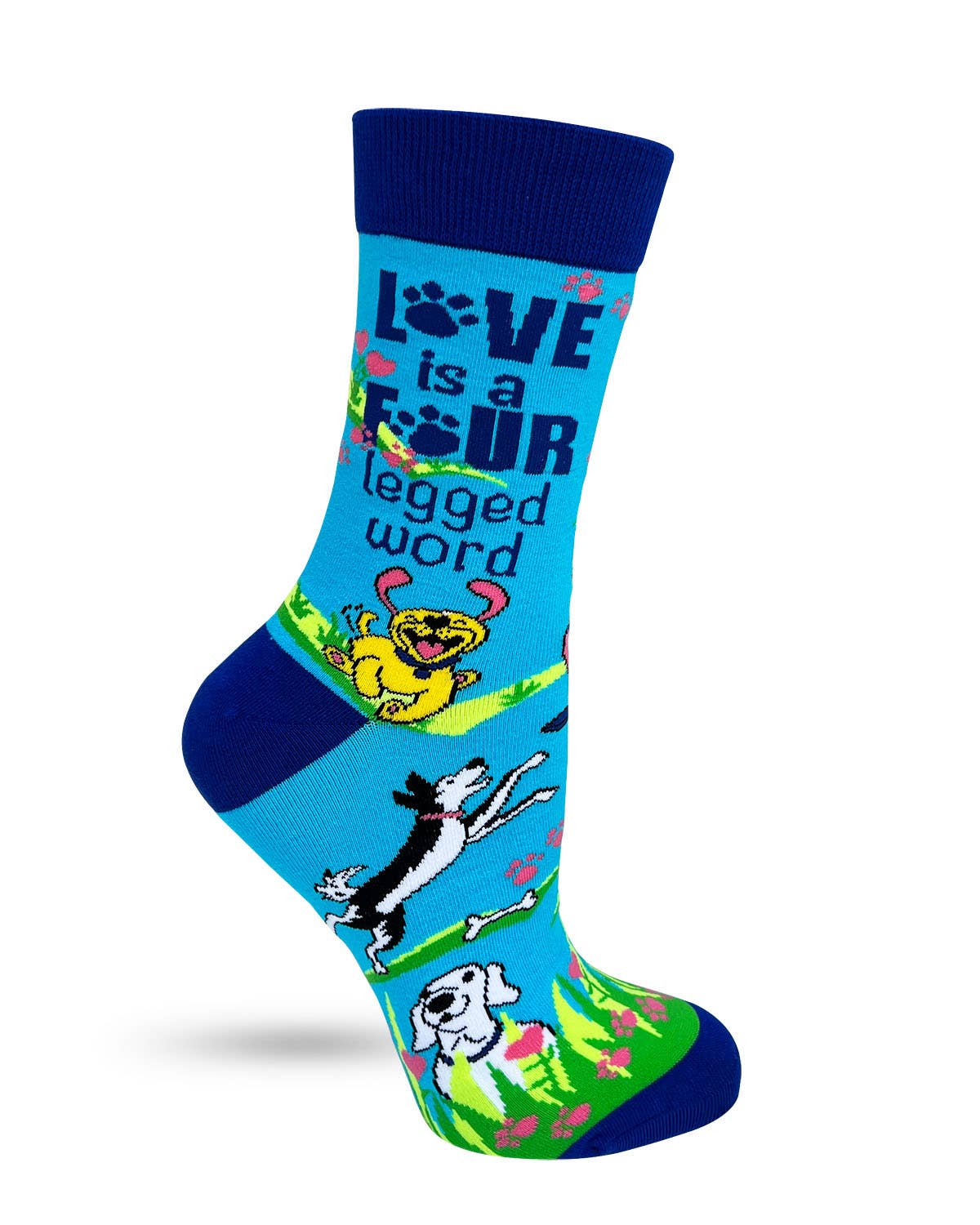 Fabdaz - Love is Four Legged Word Women's Crew Socks
