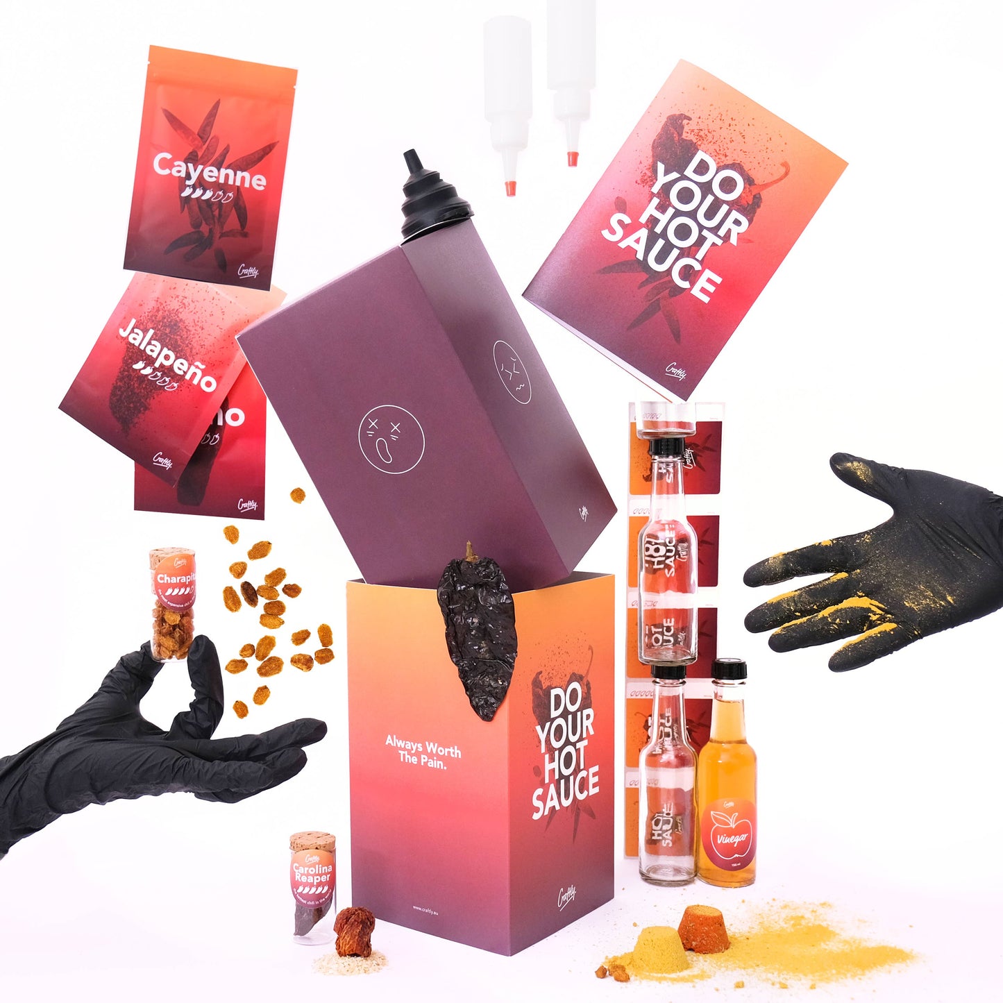 Craftly - DO YOUR HOT SAUCE l World's Hottest Chilli Set l Gift