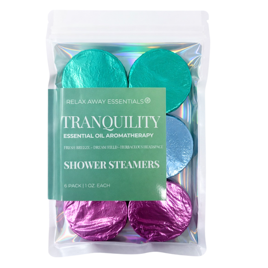 Relax Away Essentials - Tranquility Shower Steamers 6 Pack - Made in USA