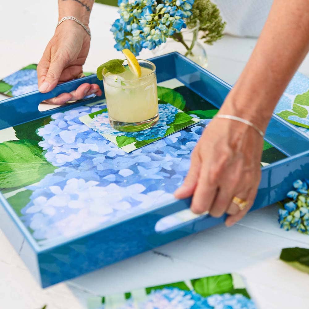 Blue Hydrangea Paper Cocktail Napkins (Pack of 25)