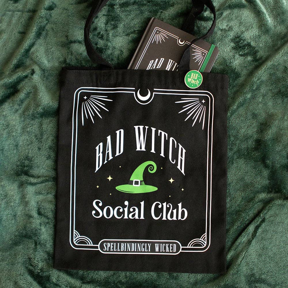 Bad Witch Social Club Tote Bag with Pin Badge