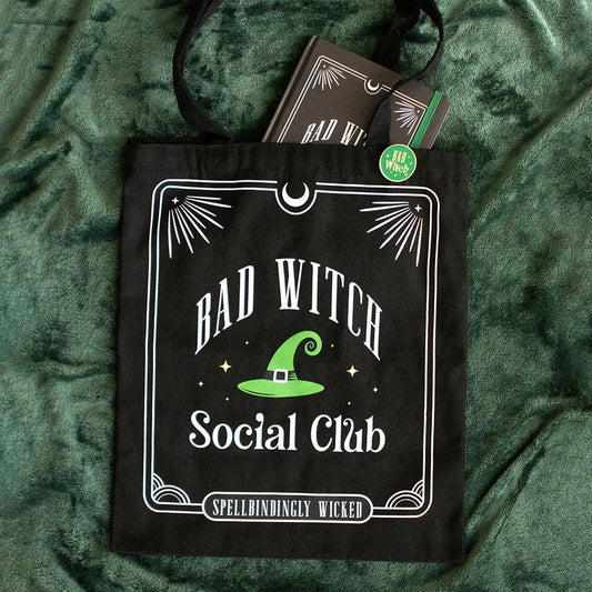 Bad Witch Social Club Tote Bag with Pin Badge