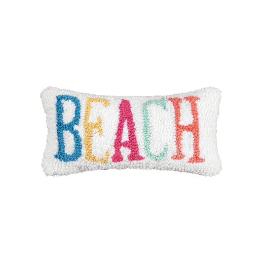 Mini Coastal Beach Colorful Throw Pillow