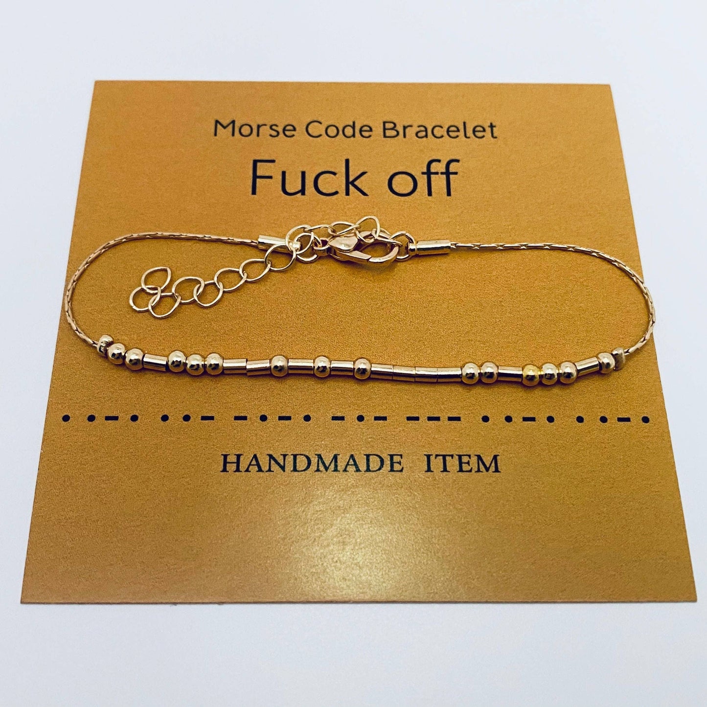 Mio Queena - Handmade Golden Morse Code Bracelet: BFF