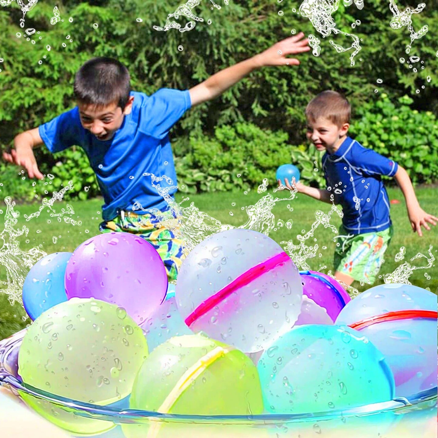 Magnetic Reusable Water Balloons Quick Fill Refillable: 6 pcs set