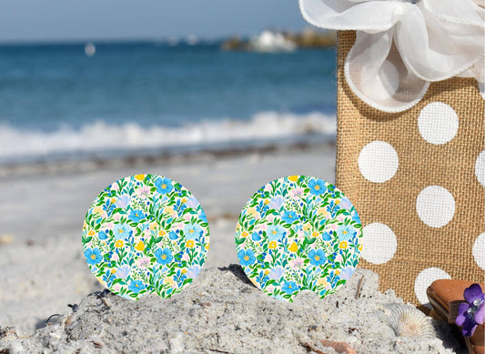 Dulce Press - Spring Flowers Car Coaster