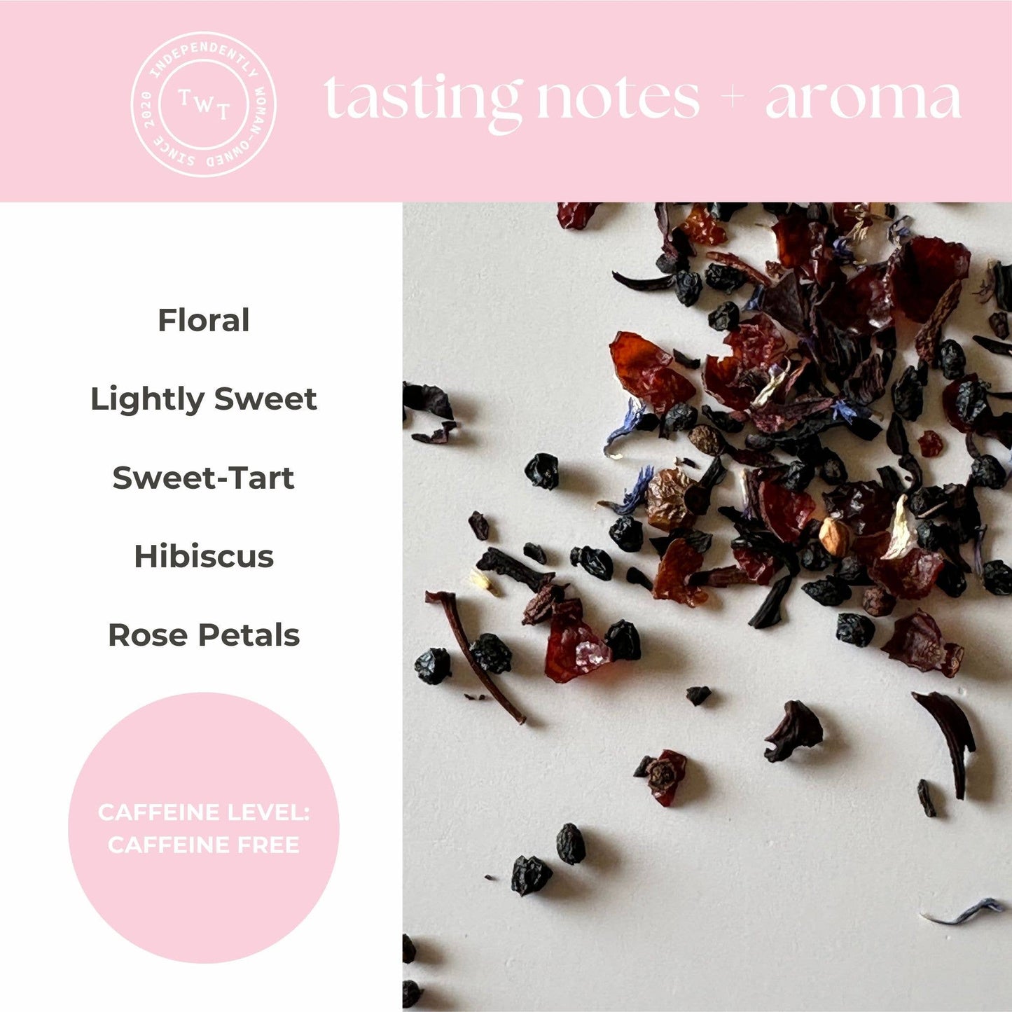 Tea with Tae - Hibiscus Rose Herbal Mini Tube Gift (5 tea bags)