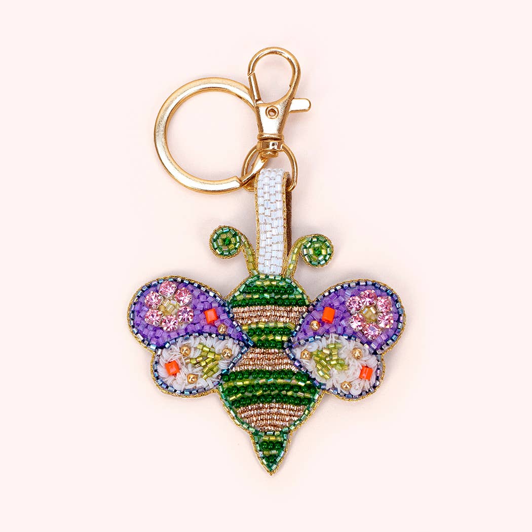 Beaded Keyring - Brilliant Bumblebee