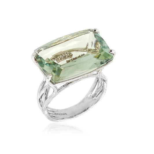 Vianna Transparenza Prasiolite Ring - Size 7.5 - Elegant Size