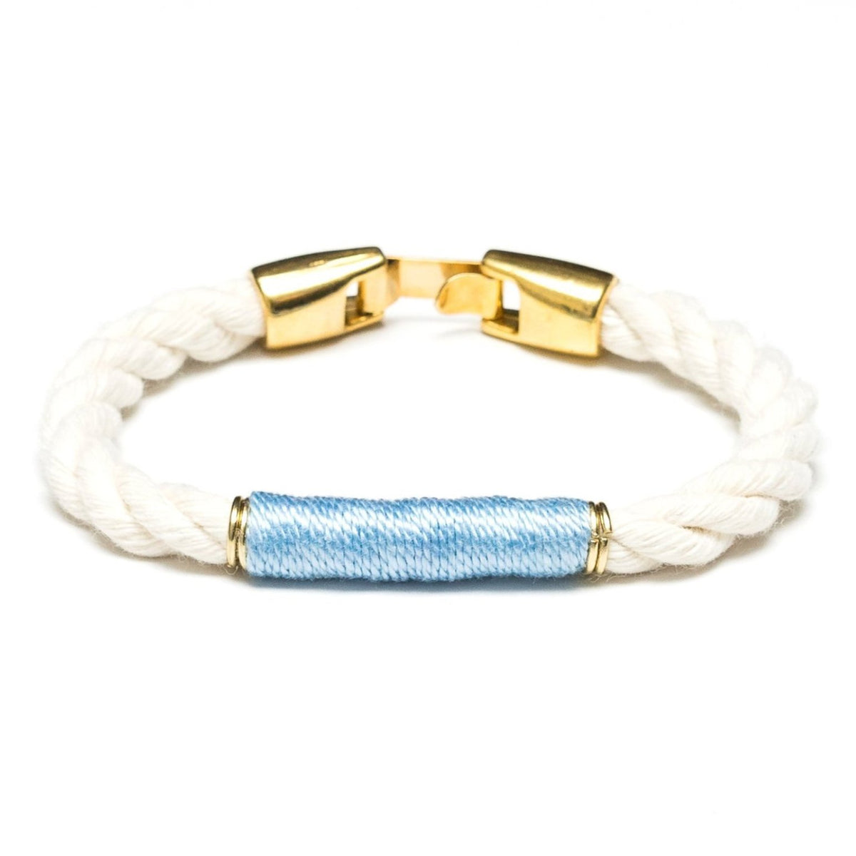 Allison Cole Jewelry - Beacon Bracelet - Ivory/ Light Blue/ Gold