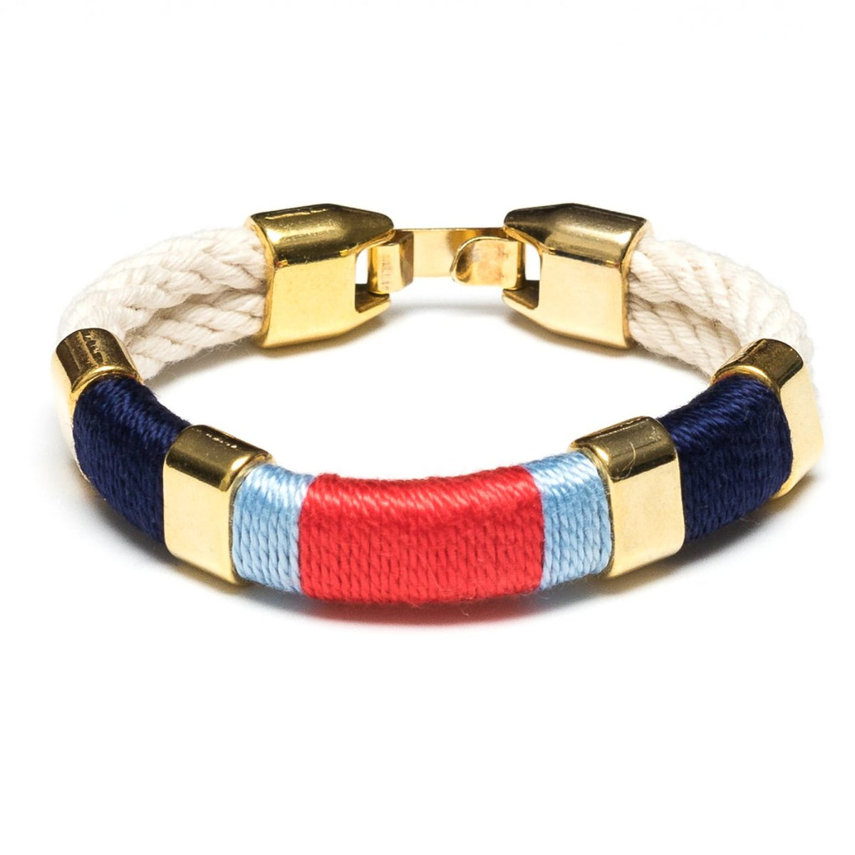 Allison Cole Jewelry - Newbury Bracelet - Ivory/ Navy/ Light Blue/ Coral/ Gold